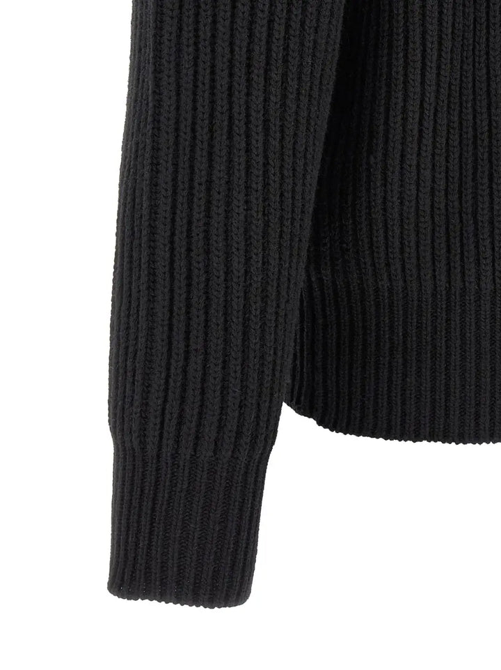 Mm6 Maison Margiela Black Wool Full-length Jacket