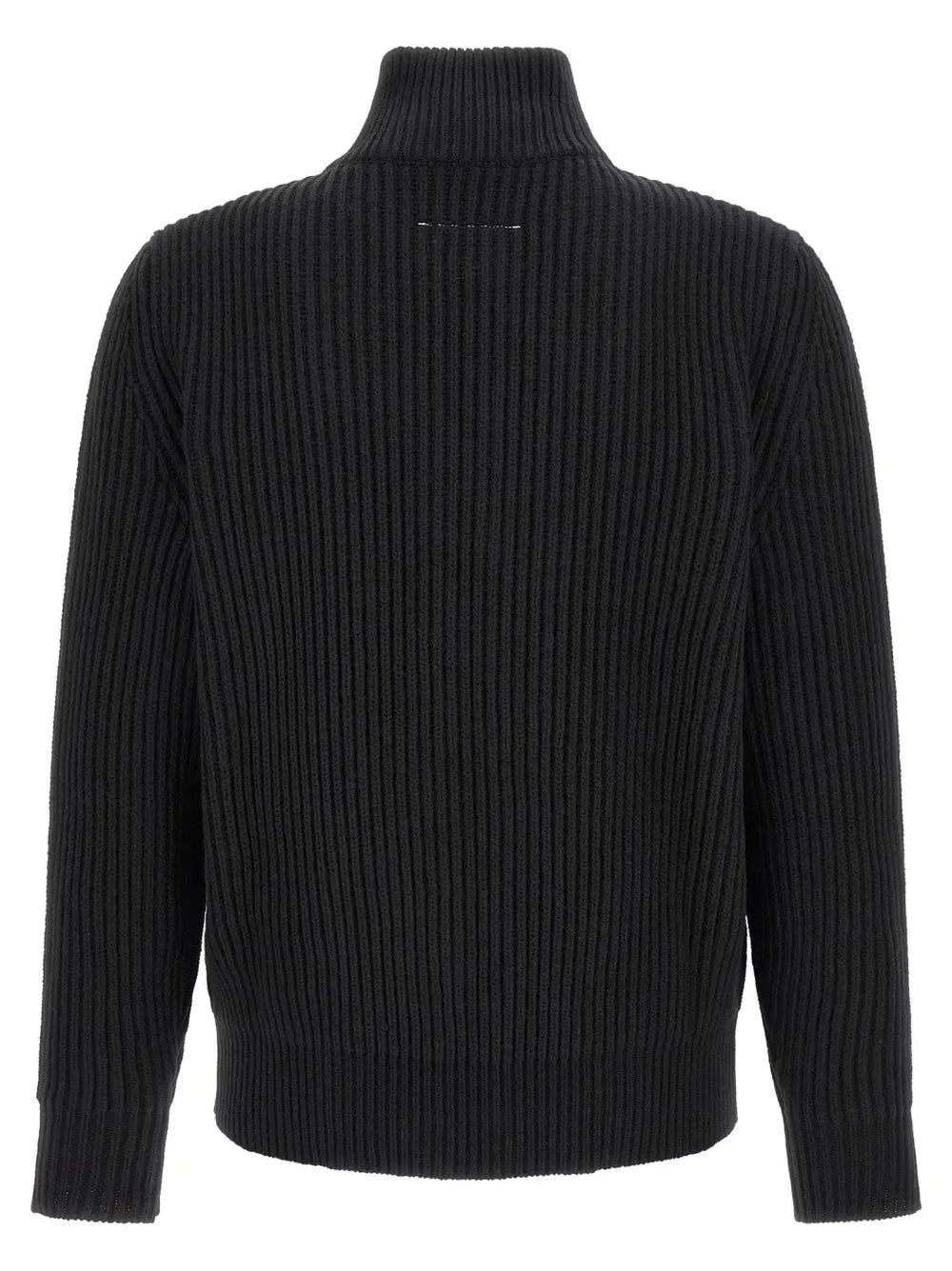 Mm6 Maison Margiela Black Wool Full-length Jacket