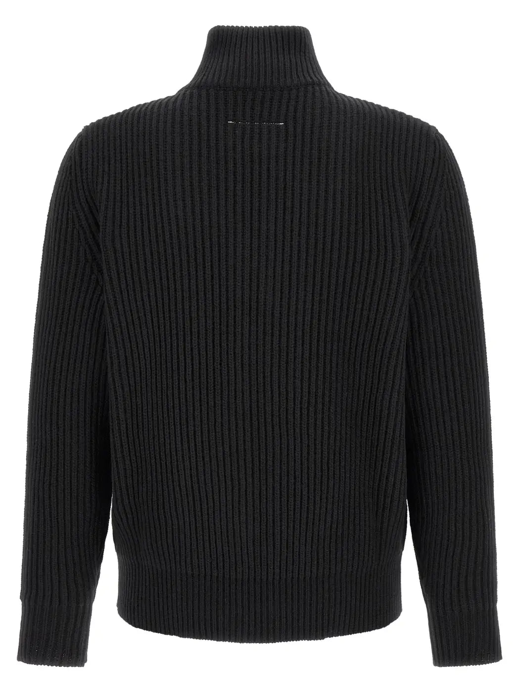 Mm6 Maison Margiela Black Wool Full-length Jacket