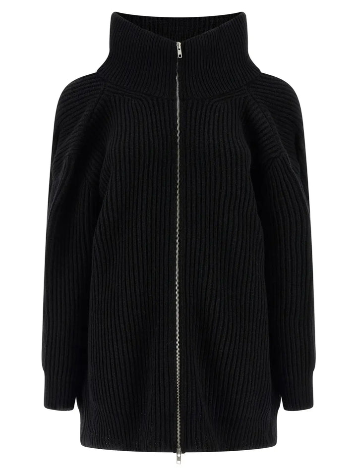 Mm6 Maison Margiela Black Wool Short Dress