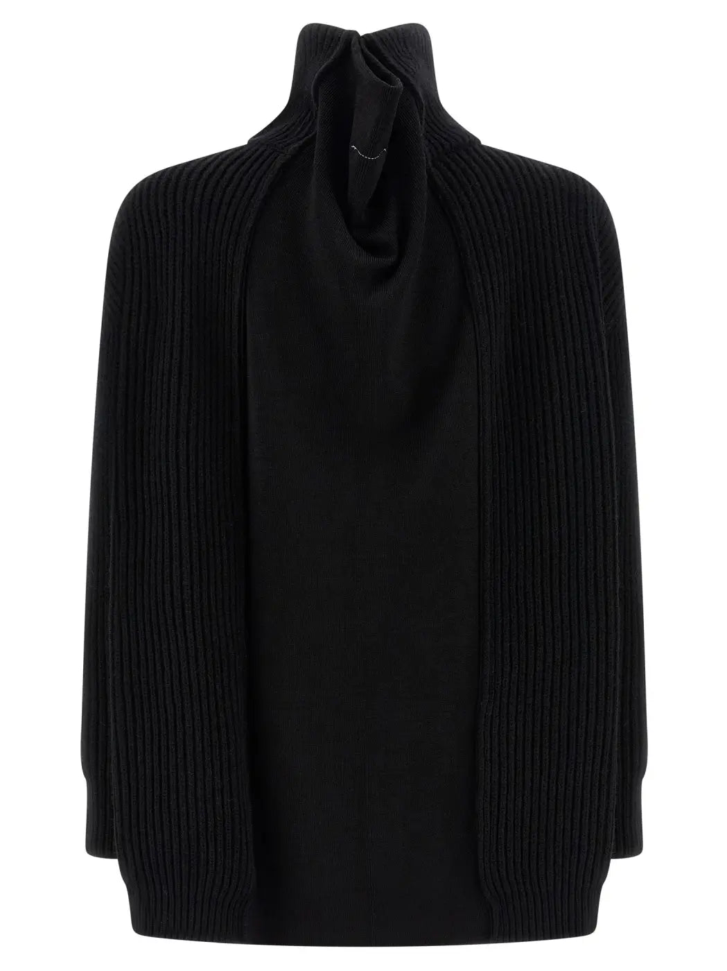 Mm6 Maison Margiela Black Wool Short Dress