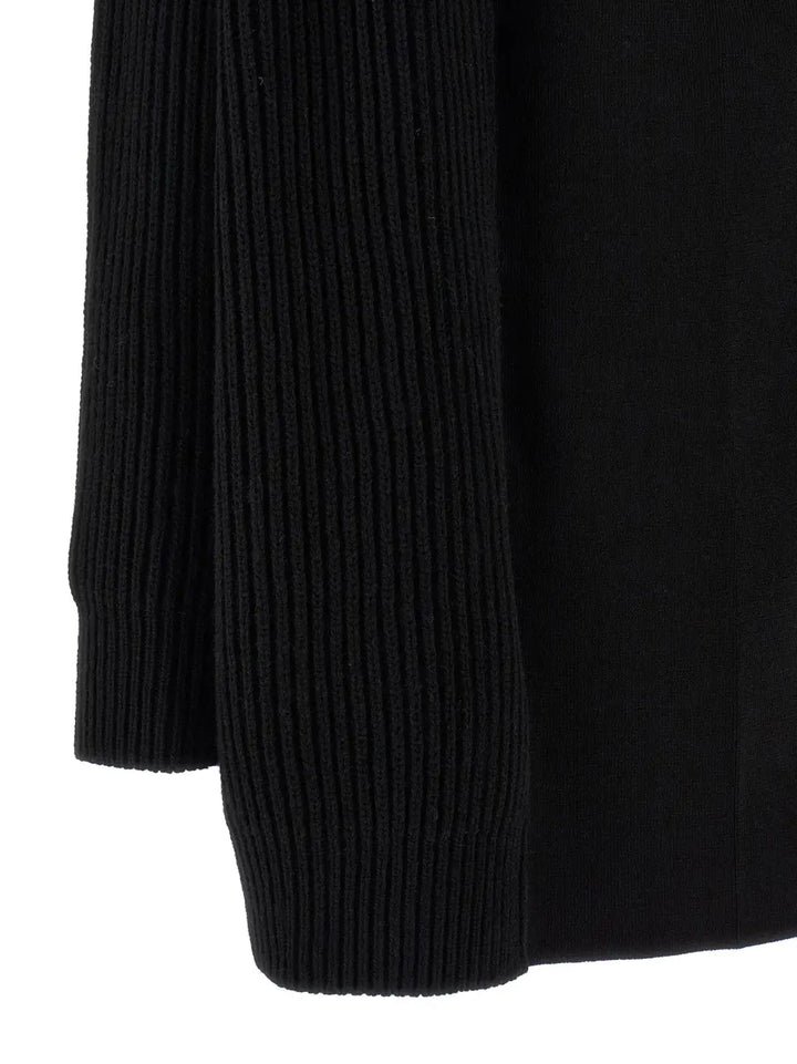Mm6 Maison Margiela Black Wool Short Dress