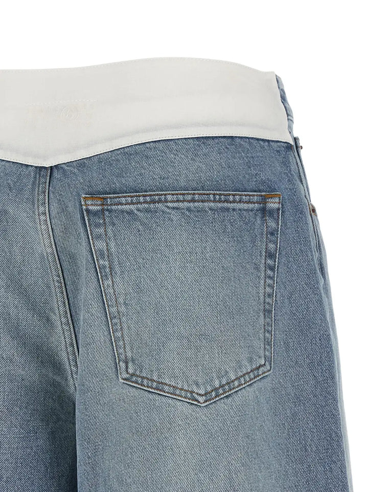 Mm6 Maison Margiela Blue Cotton Bermuda Shorts