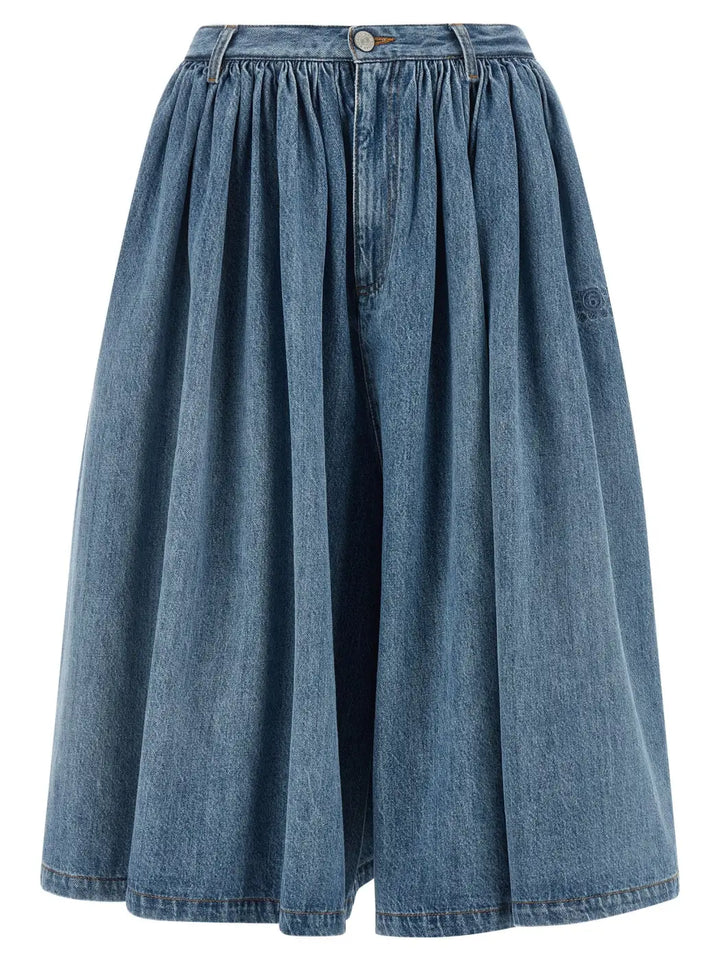 Mm6 Maison Margiela Blue Cotton Bermuda Shorts