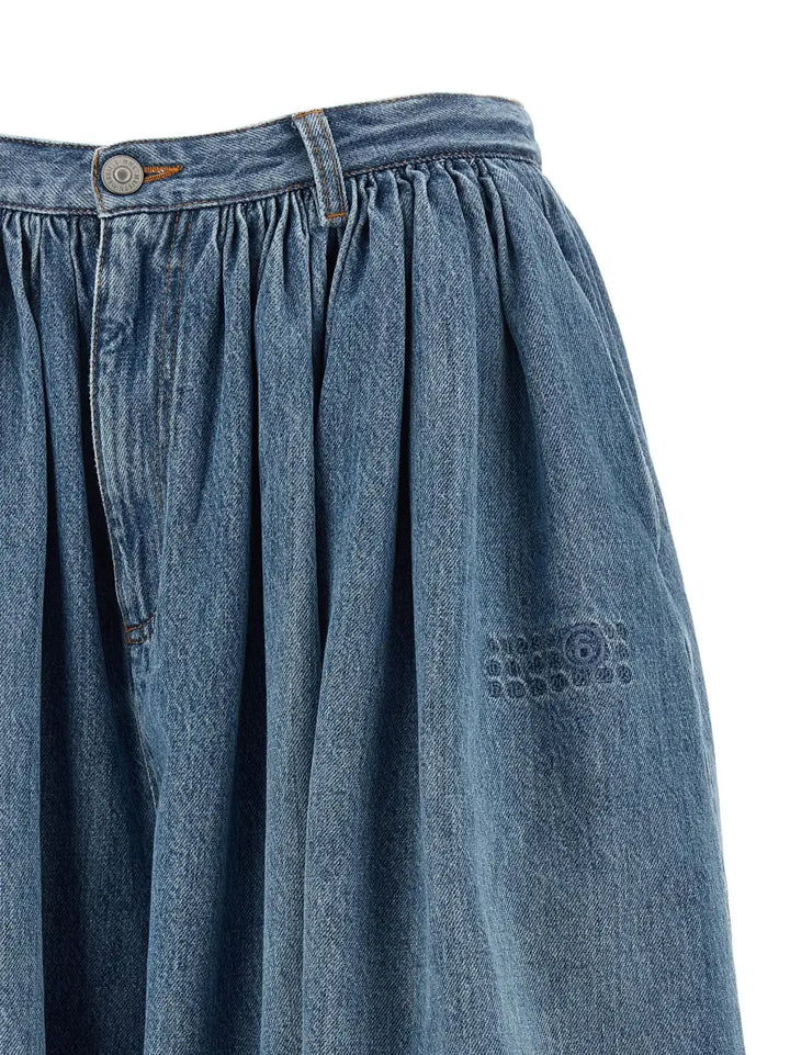 Mm6 Maison Margiela Blue Cotton Bermuda Shorts
