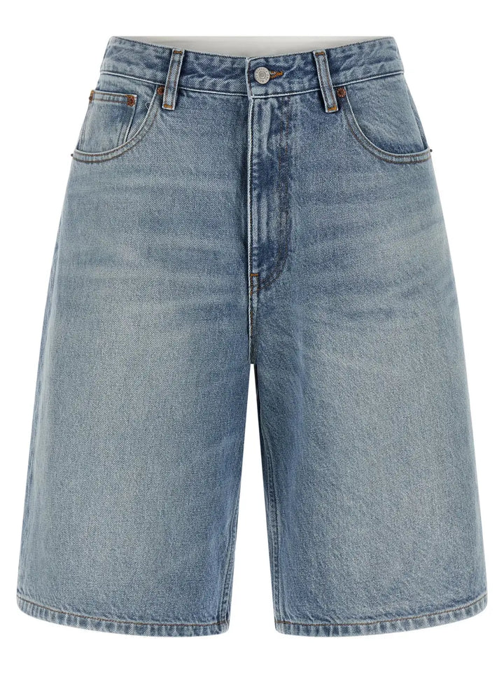 Mm6 Maison Margiela Blue Cotton Bermuda Shorts