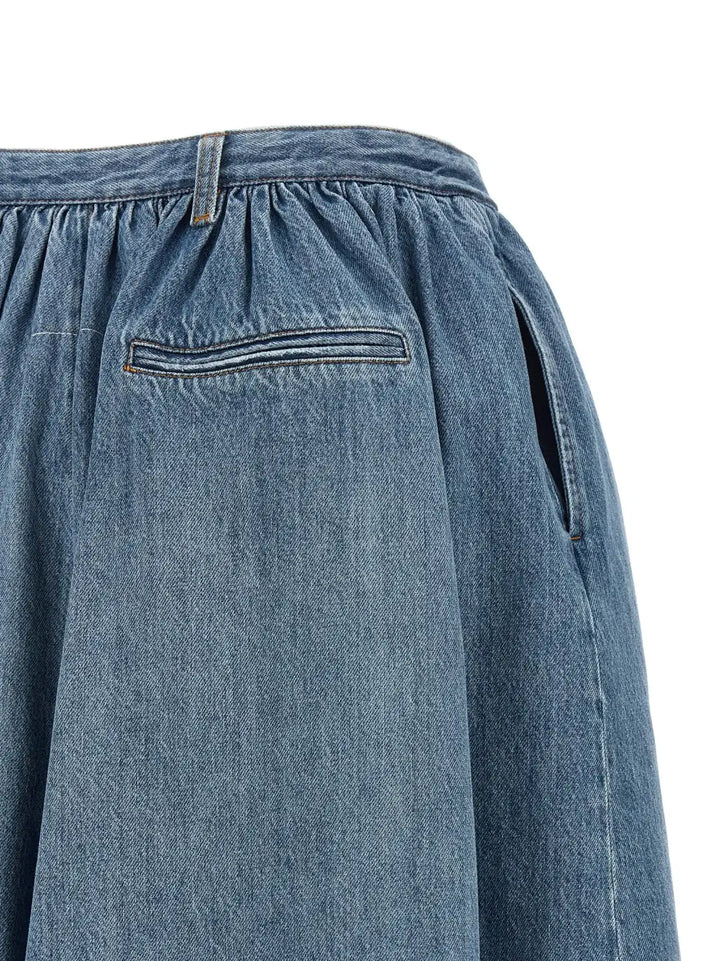 Mm6 Maison Margiela Blue Cotton Bermuda Shorts