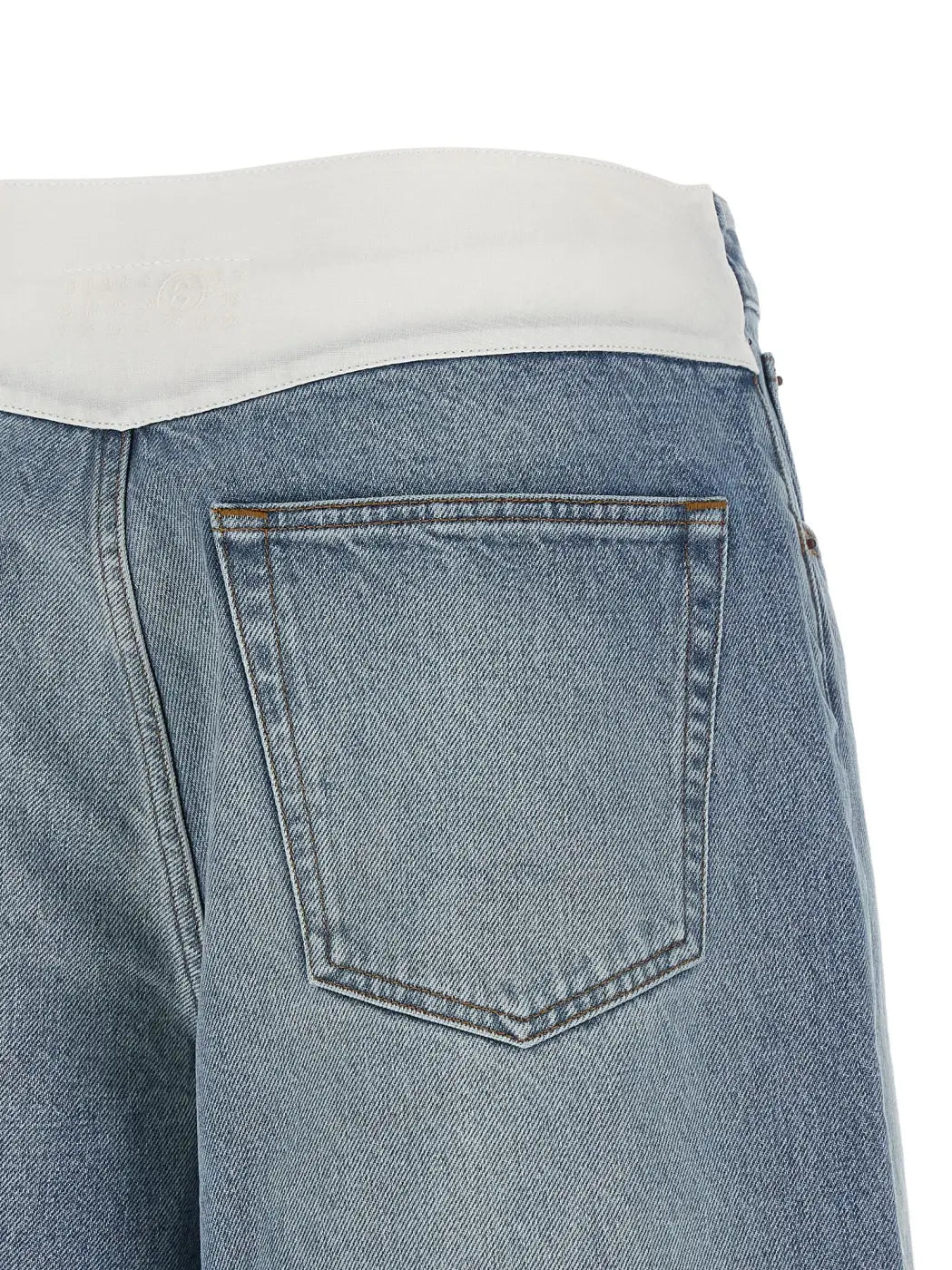 Mm6 Maison Margiela Blue Cotton Bermuda Shorts