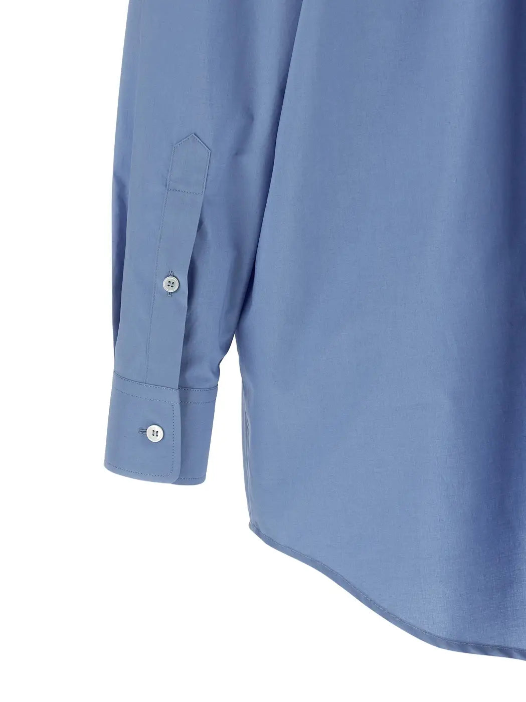 Mm6 Maison Margiela Blue Cotton Blouse