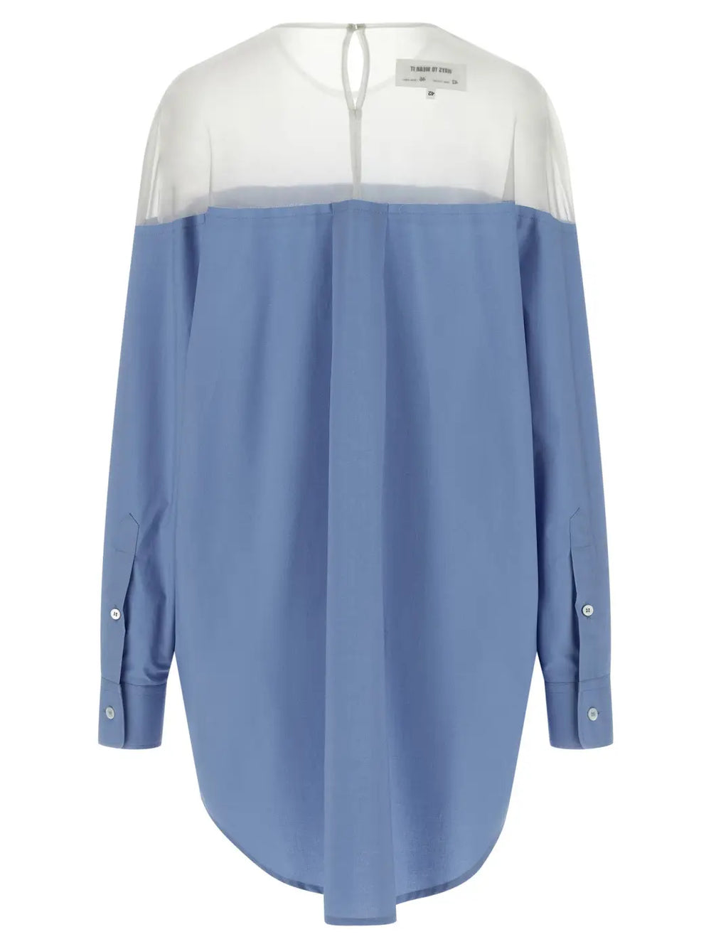 Mm6 Maison Margiela Blue Cotton Blouse