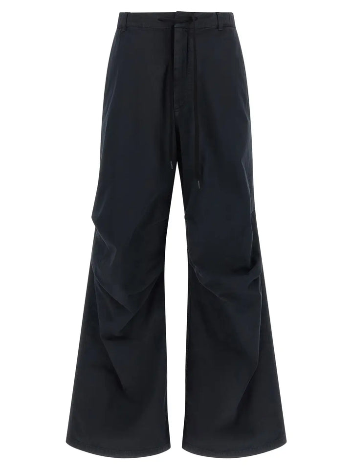 Mm6 Maison Margiela Blue Cotton Casual Pants