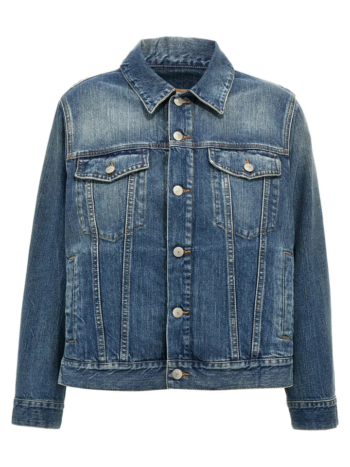 Mm6 Maison Margiela Blue Cotton Denim Jacket