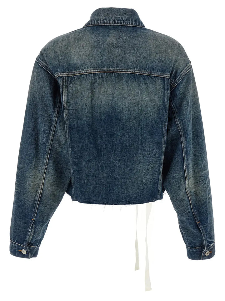 Mm6 Maison Margiela Blue Cotton Denim Jacket
