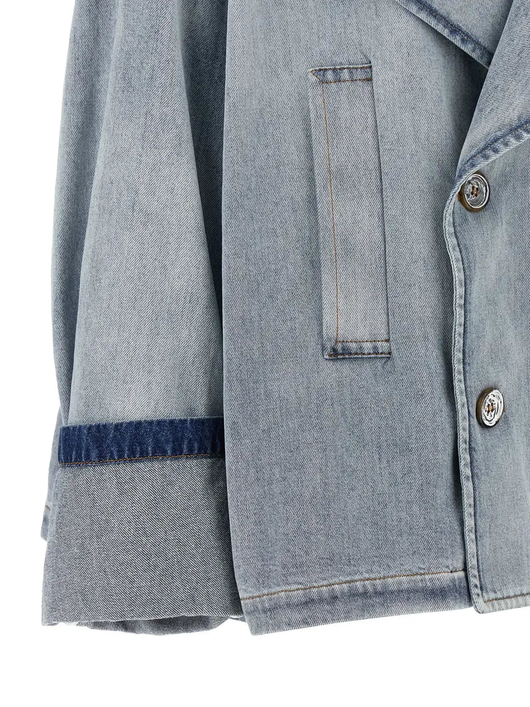 Mm6 Maison Margiela Blue Cotton Denim Jacket