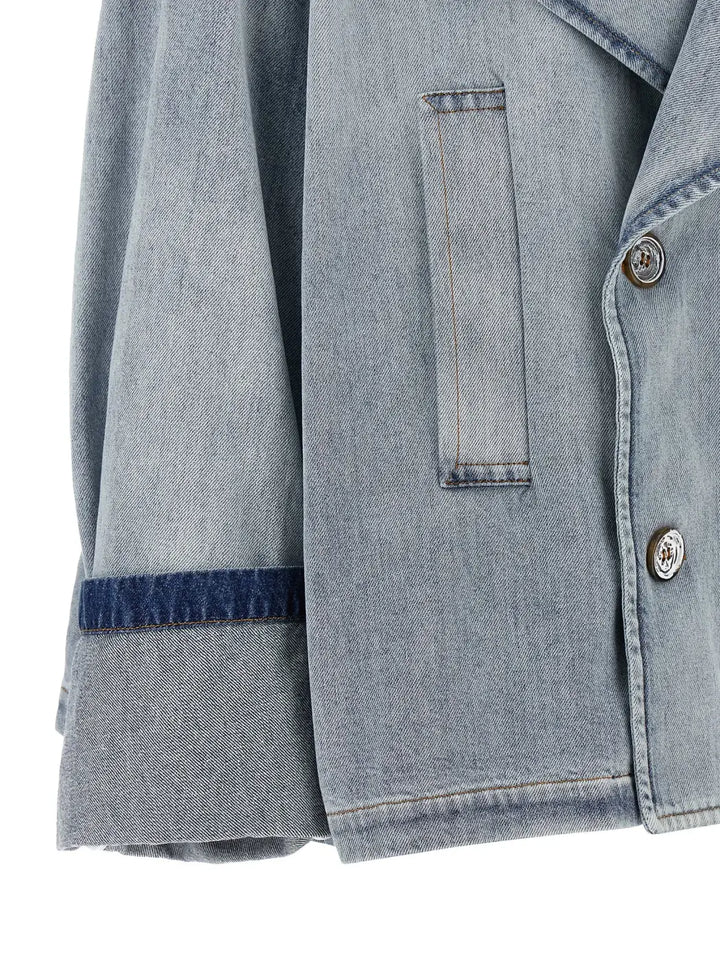Mm6 Maison Margiela Blue Cotton Denim Jacket
