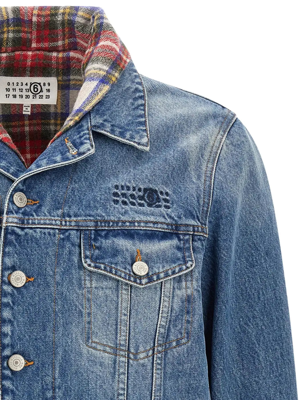 Mm6 Maison Margiela Blue Cotton Denim Jacket