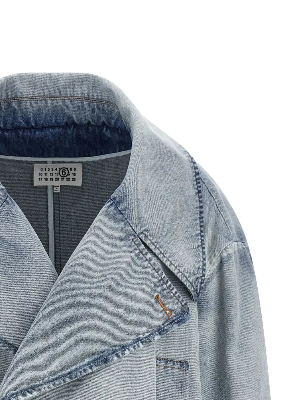 Mm6 Maison Margiela Blue Cotton Denim Jacket