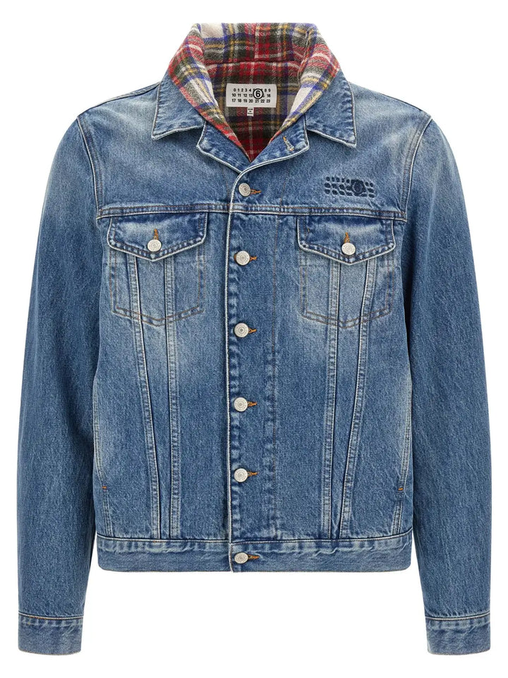 Mm6 Maison Margiela Blue Cotton Denim Jacket