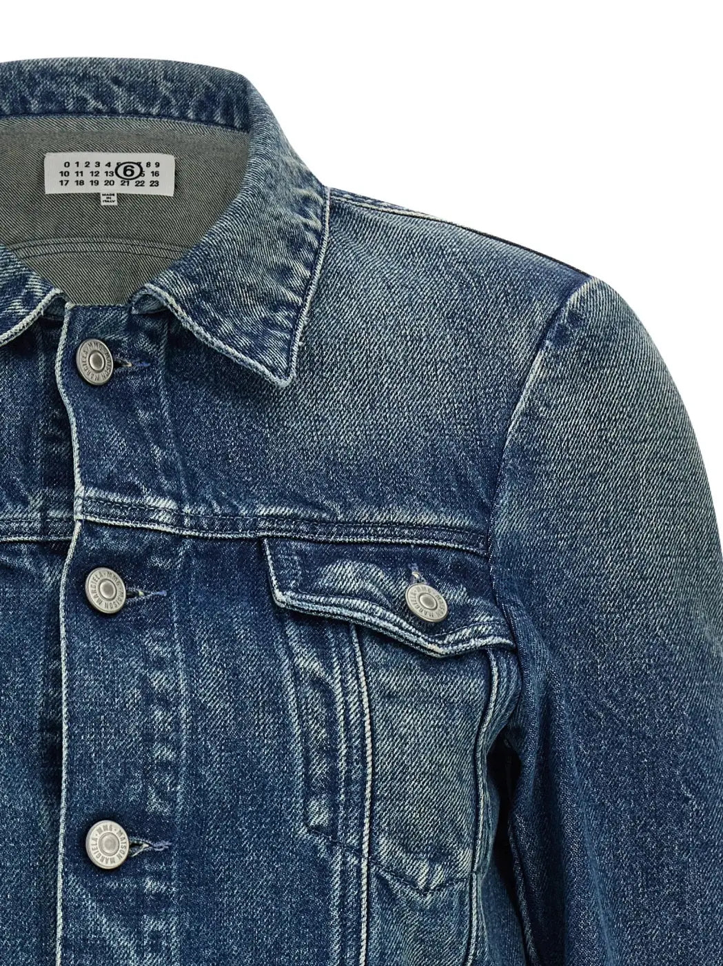 Mm6 Maison Margiela Blue Cotton Denim Jacket