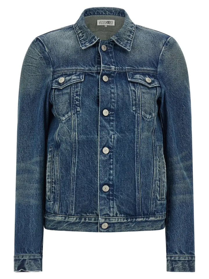 Mm6 Maison Margiela Blue Cotton Denim Jacket