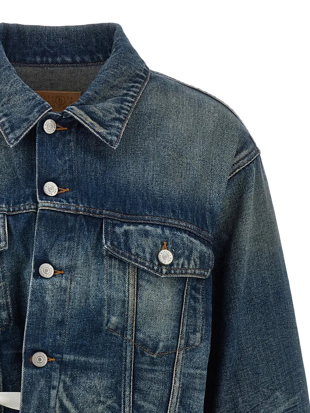 Mm6 Maison Margiela Blue Cotton Denim Jacket
