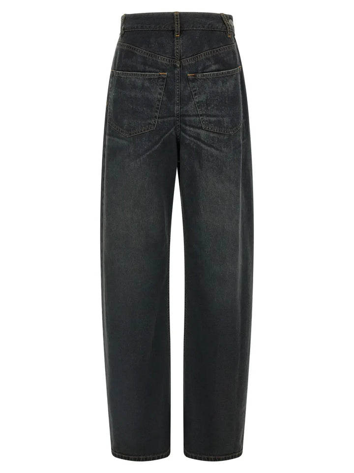 Mm6 Maison Margiela Blue Cotton Flared Jeans