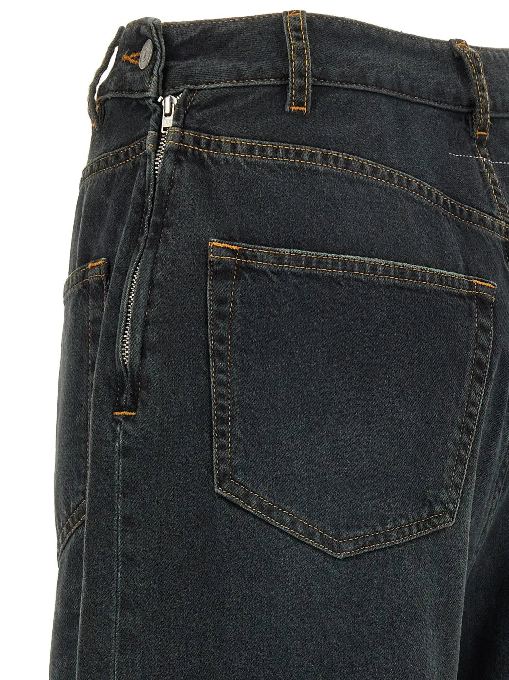 Mm6 Maison Margiela Blue Cotton Flared Jeans