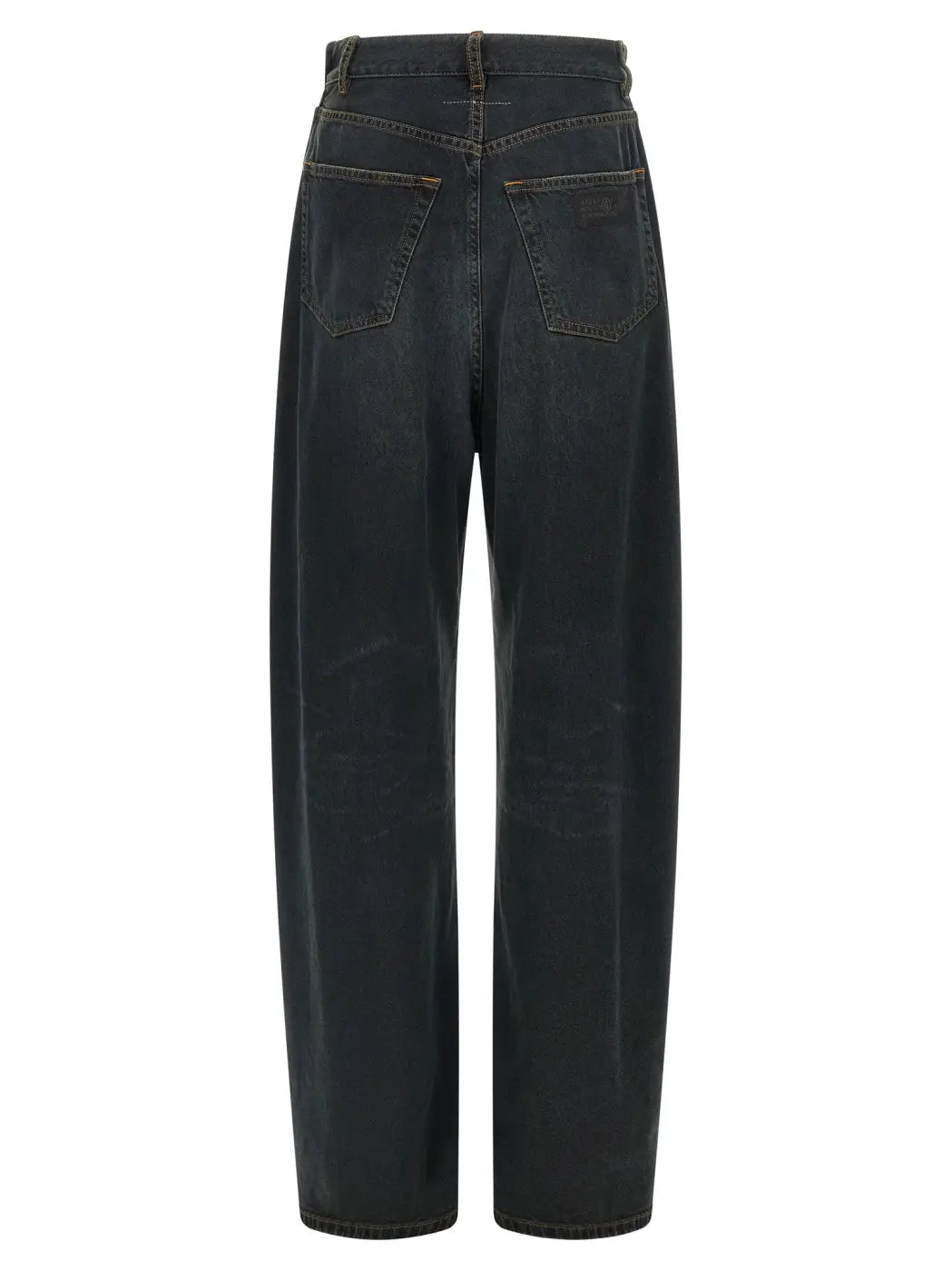 Mm6 Maison Margiela Blue Cotton Flared Jeans