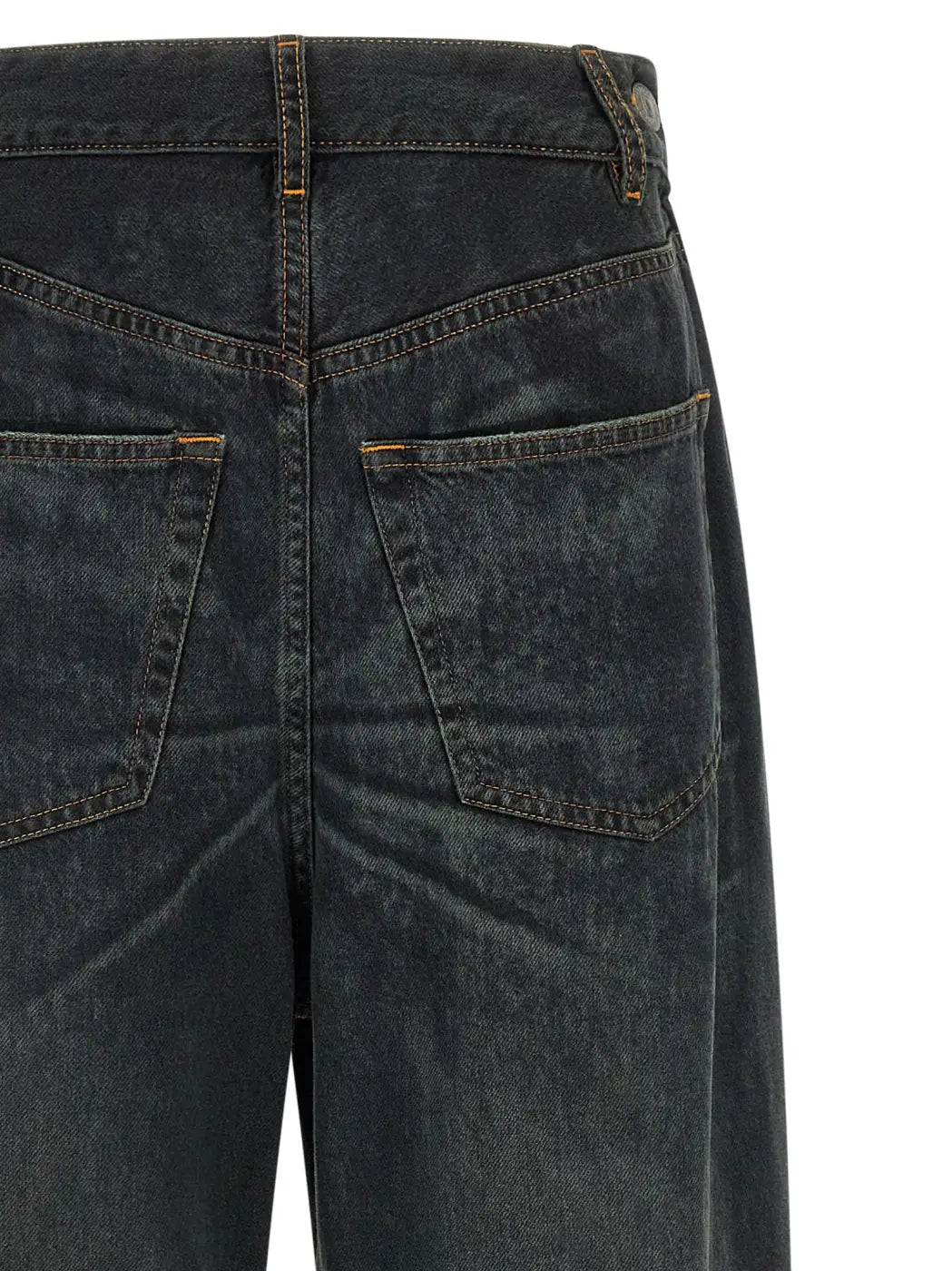 Mm6 Maison Margiela Blue Cotton Flared Jeans