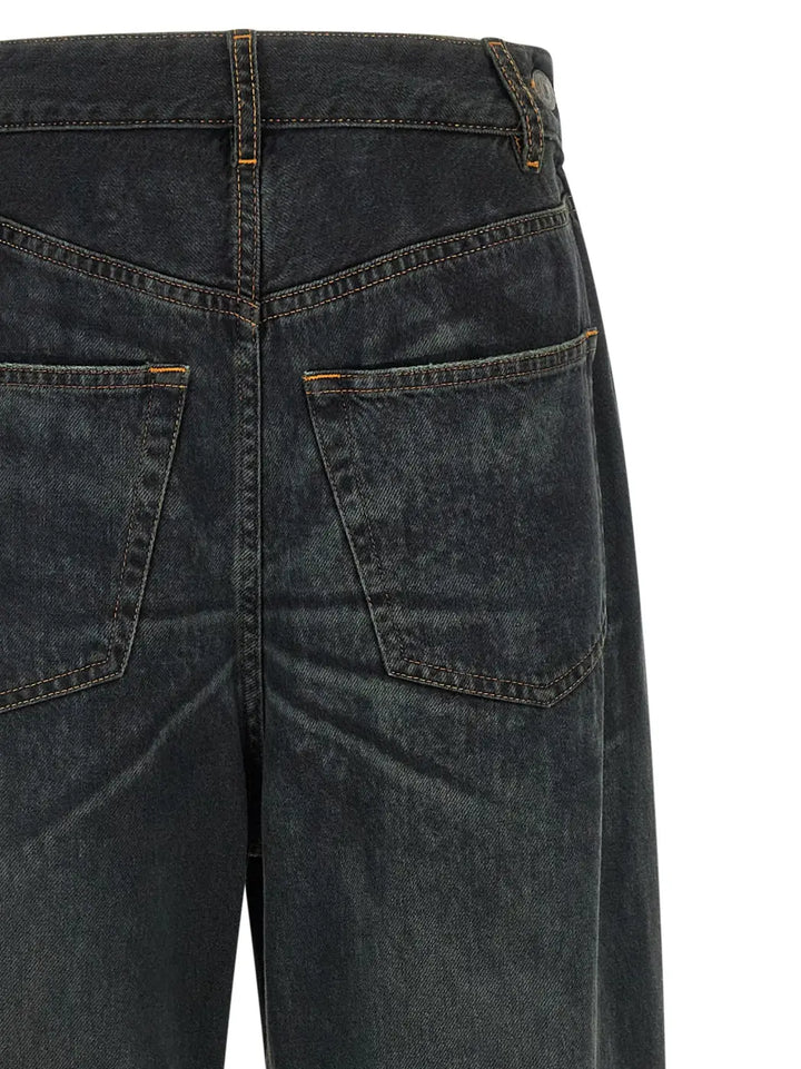 Mm6 Maison Margiela Blue Cotton Flared Jeans