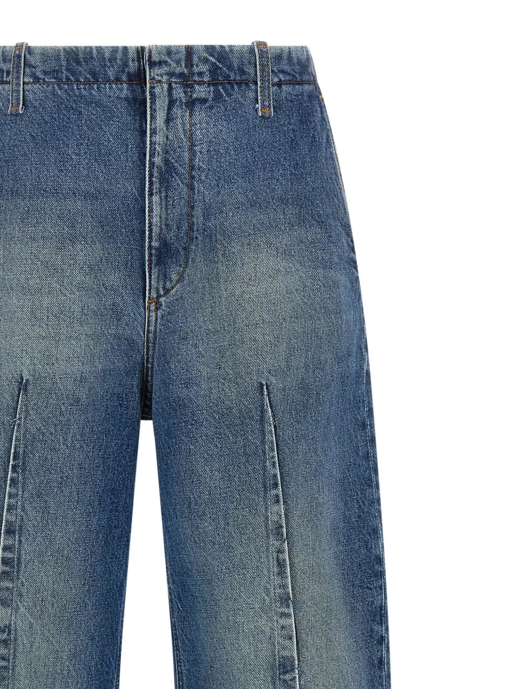 Mm6 Maison Margiela Blue Cotton High-waisted Jean