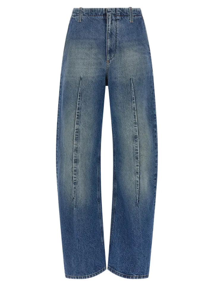 Mm6 Maison Margiela Blue Cotton High-waisted Jean