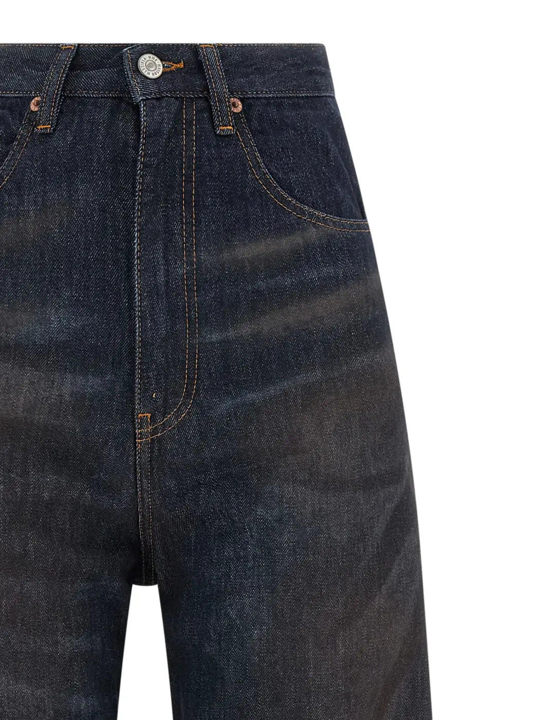 Mm6 Maison Margiela Blue Cotton High-waisted Jean