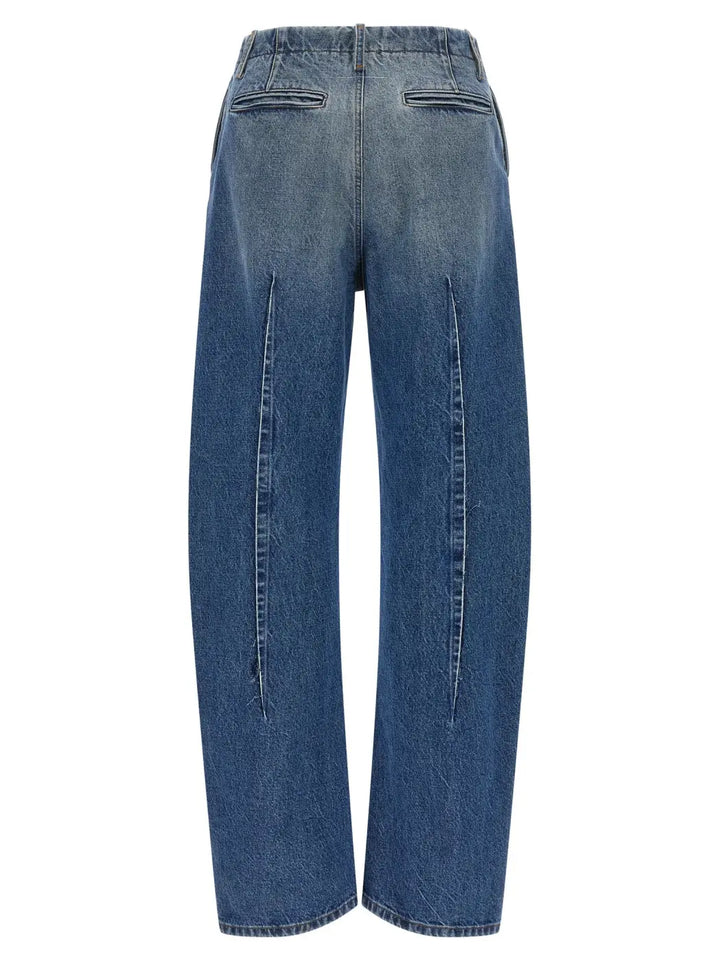 Mm6 Maison Margiela Blue Cotton High-waisted Jean