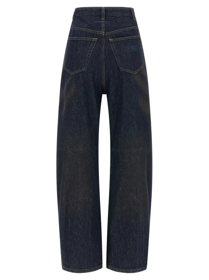 Mm6 Maison Margiela Blue Cotton High-waisted Jean