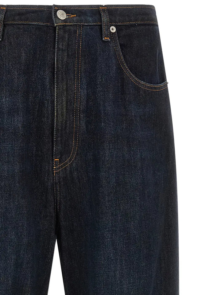 Mm6 Maison Margiela Blue Cotton Jeans Denim
