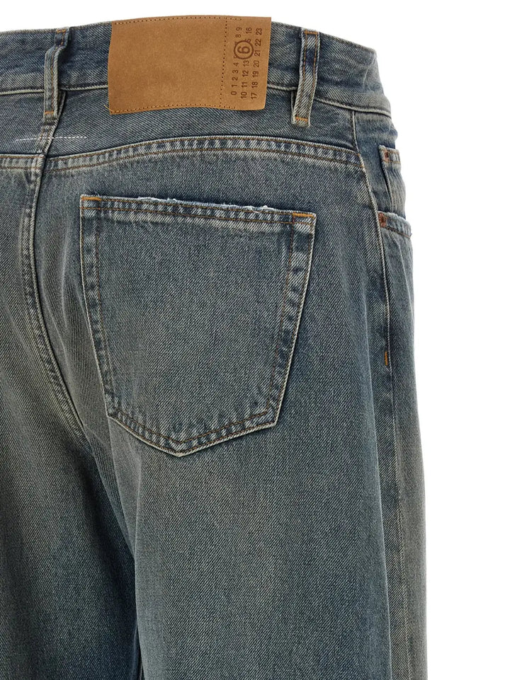 Mm6 Maison Margiela Blue Cotton Jeans Denim