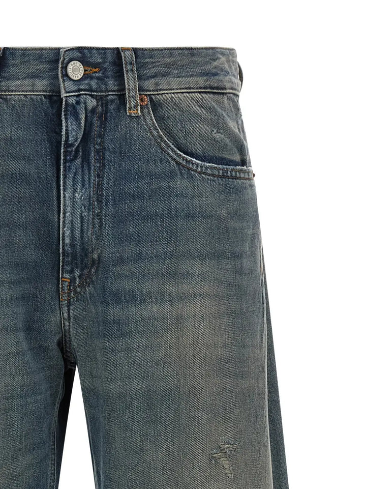 Mm6 Maison Margiela Blue Cotton Jeans Denim