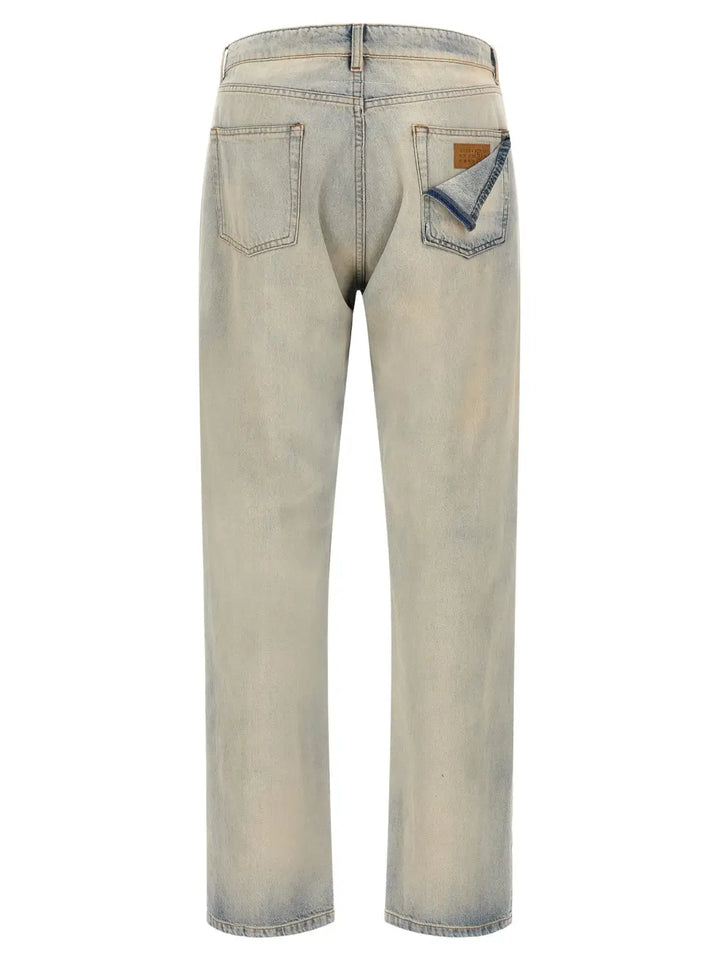 Mm6 Maison Margiela Blue Cotton Relaxed Fit Jeans