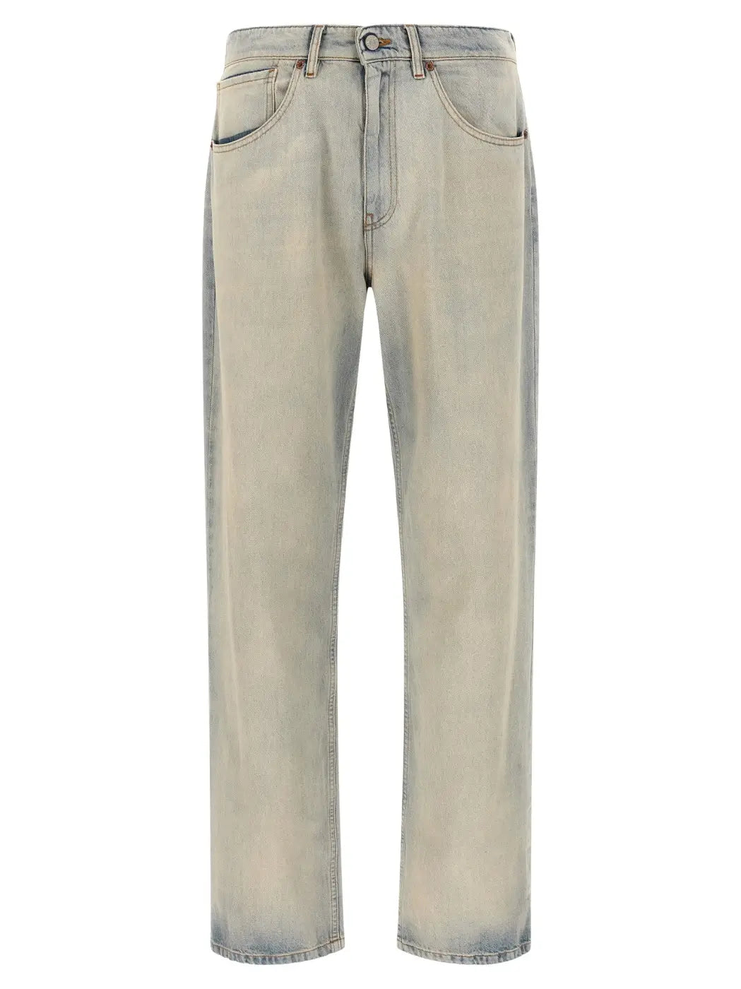 Mm6 Maison Margiela Blue Cotton Relaxed Fit Jeans