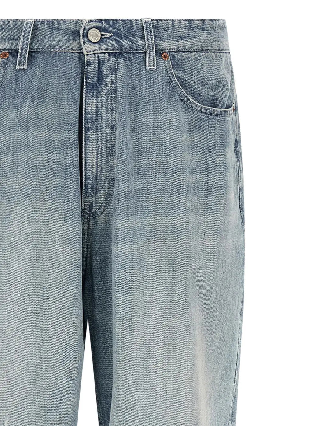 Mm6 Maison Margiela Blue Cotton Straight-leg Jeans