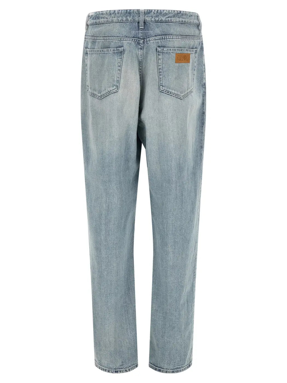 Mm6 Maison Margiela Blue Cotton Straight-leg Jeans