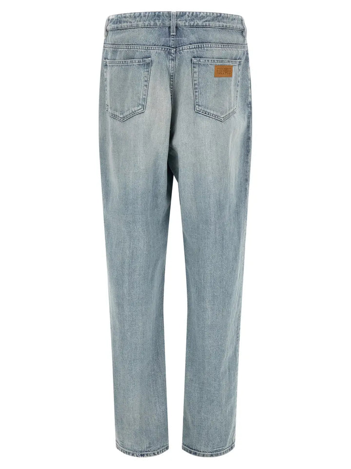 Mm6 Maison Margiela Blue Cotton Straight-leg Jeans