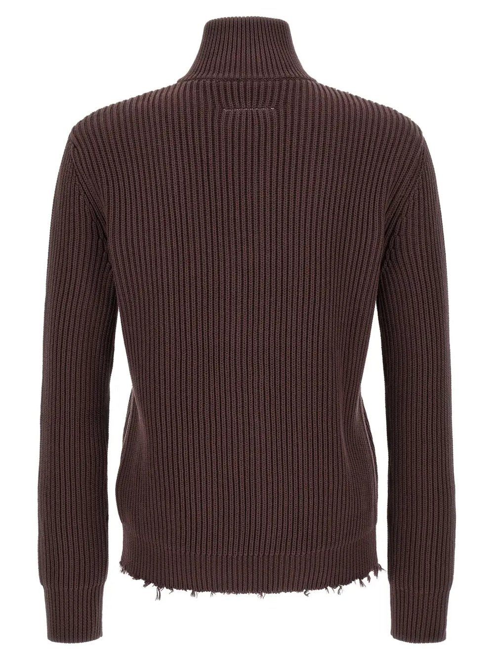 Mm6 Maison Margiela Brown Cotton Cardigan