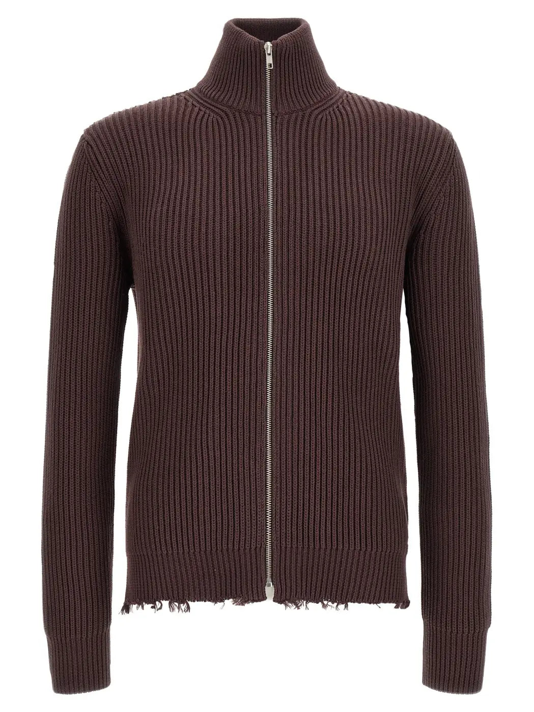 Mm6 Maison Margiela Brown Cotton Cardigan
