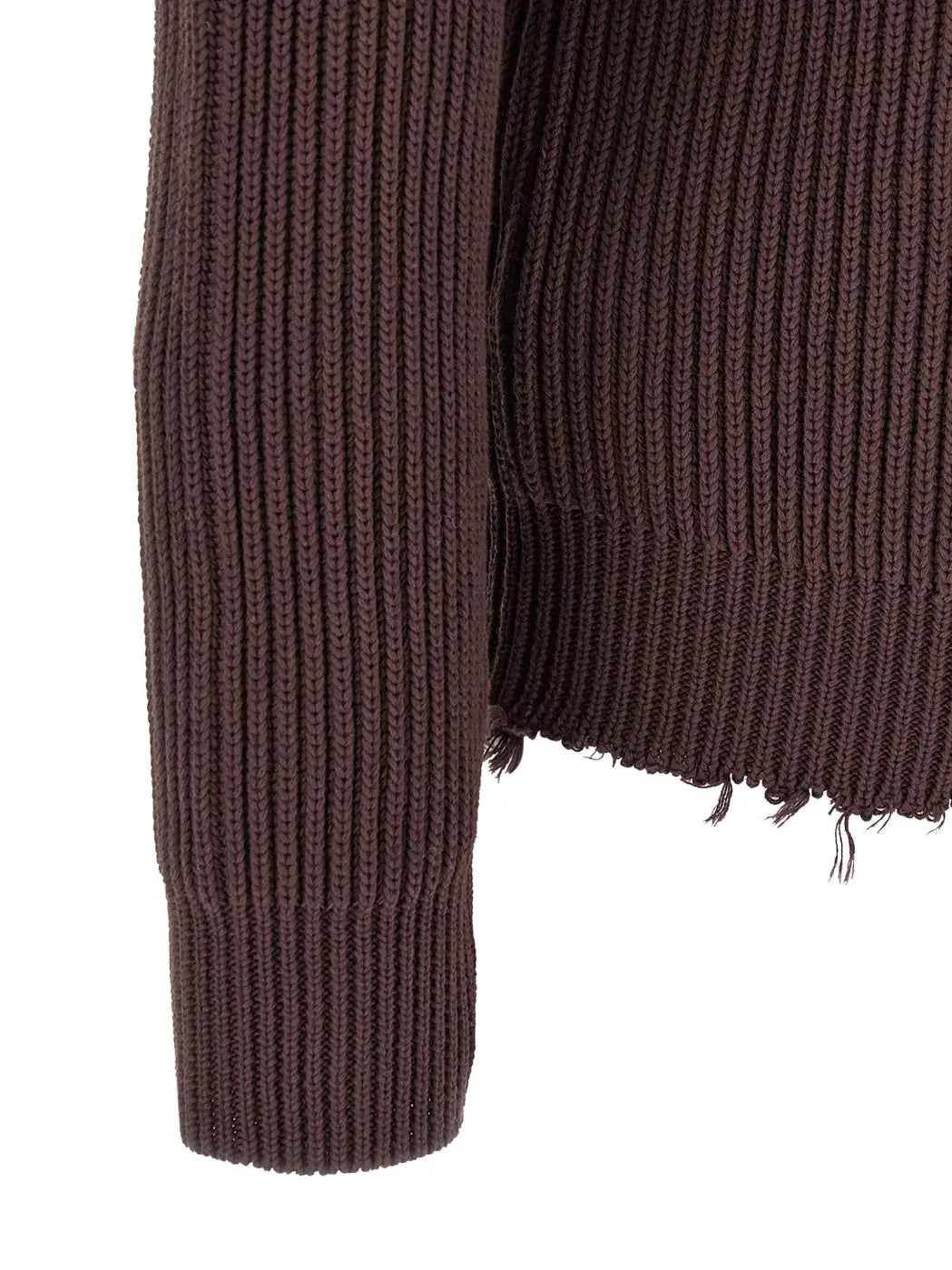 Mm6 Maison Margiela Brown Cotton Cardigan