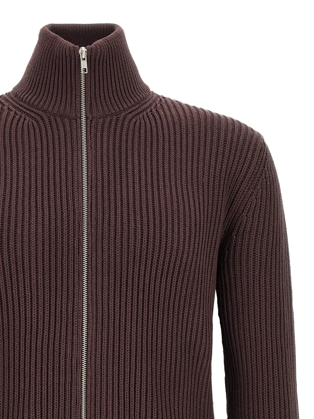 Mm6 Maison Margiela Brown Cotton Cardigan