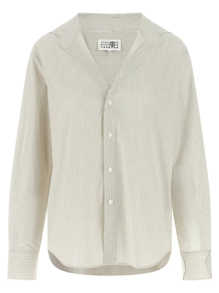 Mm6 Maison Margiela Gray Cotton Blouse