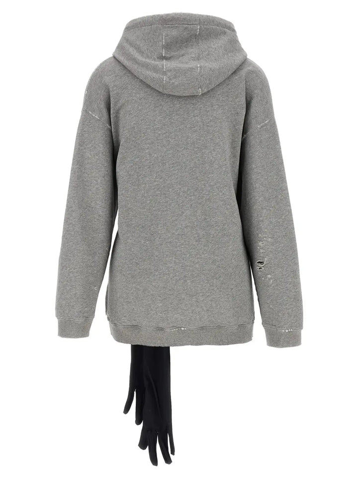 Mm6 Maison Margiela Gray Cotton Short Dress