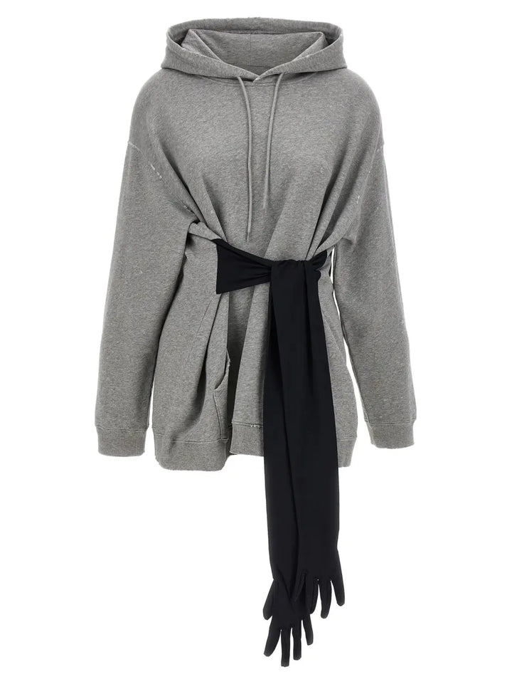 Mm6 Maison Margiela Gray Cotton Short Dress